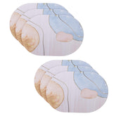 Kuber Industries Bath Mat | PVC Bathroom Mat | Shower Bath Mat | Floor Tub Mat | Diatom Mud Oval Mat | Anti-Skid Shower Bathroom Mat | CF-220813 |Pack of 6| Multi